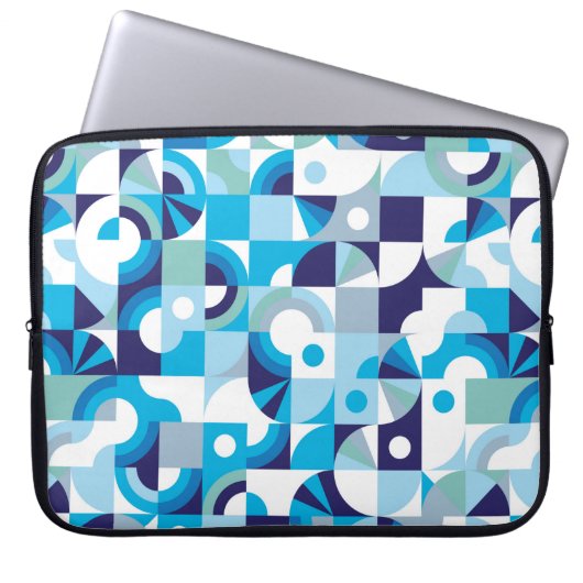 Modernes geometrisches nahtloses Muster Laptopschutzhülle (Vorderseite)