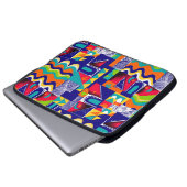 Modernes geometrisches nahtloses Muster Laptopschutzhülle (Vorne Knopf)