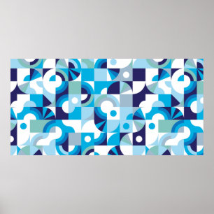 Modernes geometrisches nahtloses Muster Poster