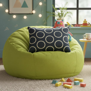 Modernes geometrisches Navy Blue Accent Pillow Dekokissen