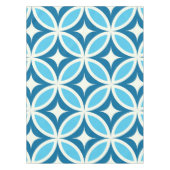 Modernes geometrisches Navy Blue aus dem Mittelalt Tischdecke (Vorderseite)