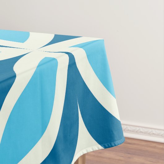 Modernes geometrisches Navy Blue aus dem Mittelalt Tischdecke (Beispiel)