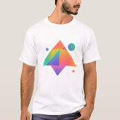 Modernes geometrisches Neonformmuster T-Shirt (Vorderseite)