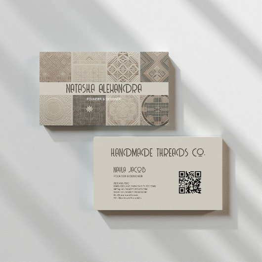 Modernes geometrisches neutrales Erddesign Visitenkarte