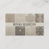 Modernes geometrisches neutrales Erddesign Visitenkarte (Vorderseite)