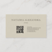 Modernes geometrisches neutrales Erdleaf Visitenkarte (Rückseite)