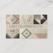 Modernes geometrisches neutrales Erdleaf Visitenkarte (Vorderseite)