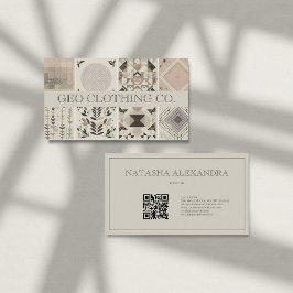 Modernes geometrisches neutrales Erdleaf Visitenkarte