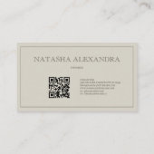 Modernes geometrisches neutrales Erdleaf Visitenkarte (Rückseite)