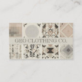 Modernes geometrisches neutrales Erdleaf Visitenkarte (Vorderseite)