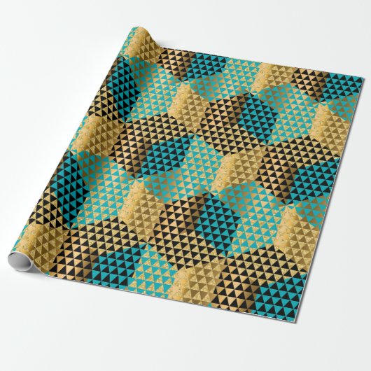 Modernes geometrisches Octagon-Muster Geschenkpapier (Ungerollt)