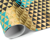 Modernes geometrisches Octagon-Muster Geschenkpapier (Rolleneckpunkt)