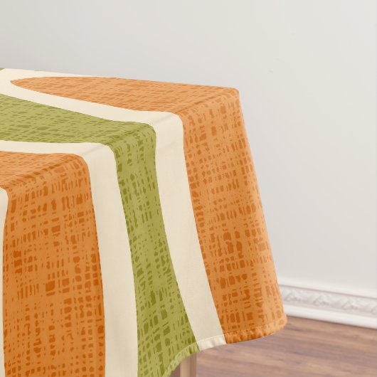 Modernes geometrisches Oval-Muster Mitte des Jahrh Tischdecke (Beispiel)