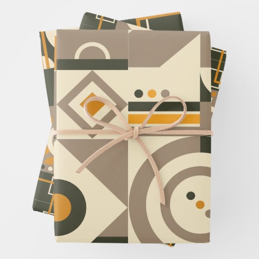 Modernes geometrisches Papier für Retro Earth Tone (Beispiel)