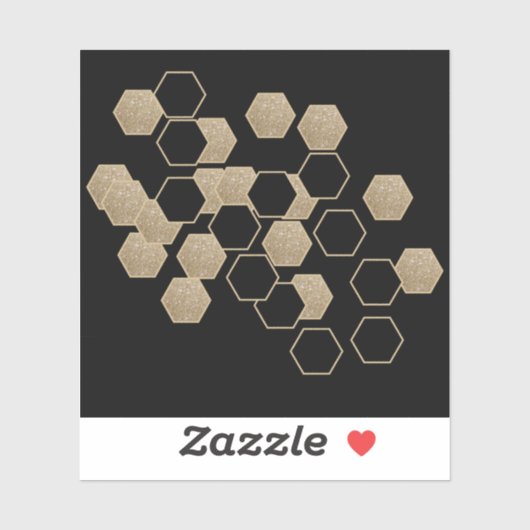 modernes geometrisches Party aus Hexagon Aufkleber (Blatt)