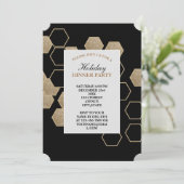 modernes geometrisches Party aus Hexagon Einladung (Stehend Vorderseite)