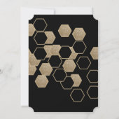 modernes geometrisches Party aus Hexagon Einladung (Rückseite)