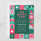 Modernes geometrisches Party Einladung (Vorderseite)