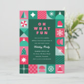 Modernes geometrisches Party Einladung (Stehend Vorderseite)