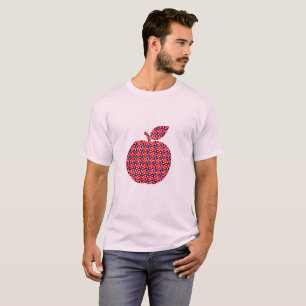 Modernes geometrisches Quarterkreismuster T-Shirt
