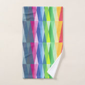 Modernes geometrisches Regenbogenmuster Badhandtuch Set (Handtuch)