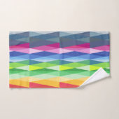 Modernes geometrisches Regenbogenmuster Badhandtuch Set (Handtuch)