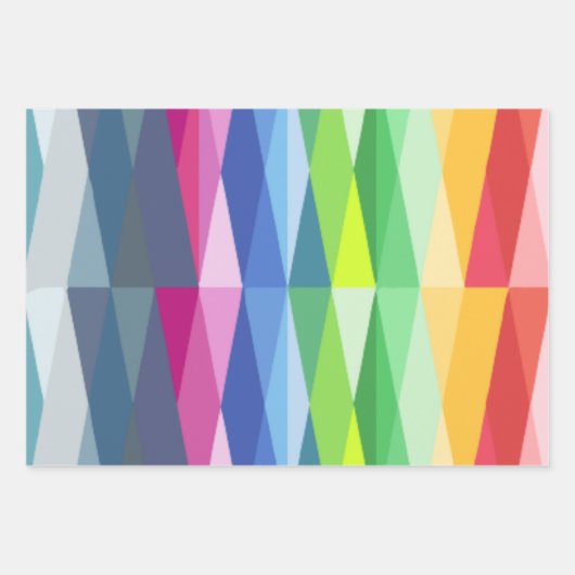 Modernes geometrisches Regenbogenmuster Geschenkpapier Set (Vorderseite 3)