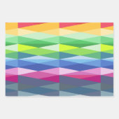 Modernes geometrisches Regenbogenmuster Geschenkpapier Set (Vorderseite 2)