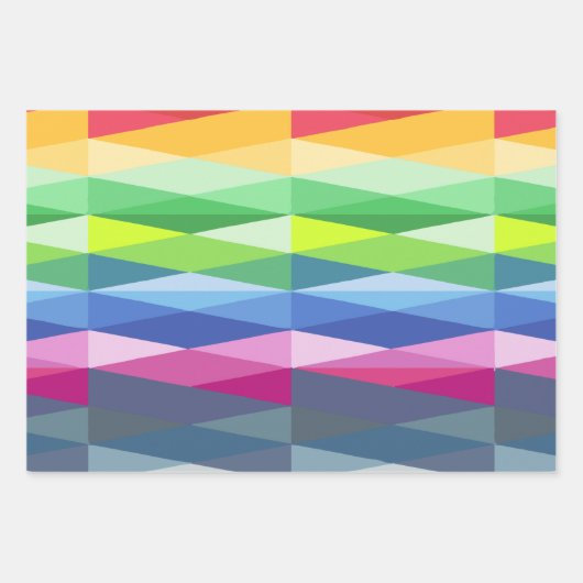 Modernes geometrisches Regenbogenmuster Geschenkpapier Set (Vorderseite 2)