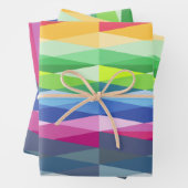 Modernes geometrisches Regenbogenmuster Geschenkpapier Set (Beispiel)