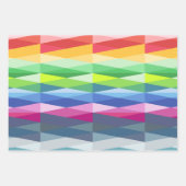 Modernes geometrisches Regenbogenmuster Geschenkpapier Set (Vorderseite)