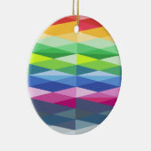 Modernes geometrisches Regenbogenmuster Keramik Ornament (Rechts)