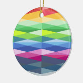 Modernes geometrisches Regenbogenmuster Keramik Ornament (Links)