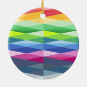 Modernes geometrisches Regenbogenmuster Keramik Ornament (Hinten)