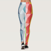 Modernes geometrisches Regenbogenmuster Leggings (Rückseite)