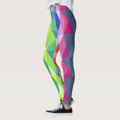 Modernes geometrisches Regenbogenmuster Leggings (Links)