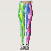 Modernes geometrisches Regenbogenmuster Leggings (Vorderseite)