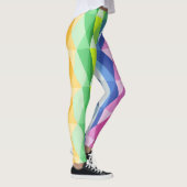 Modernes geometrisches Regenbogenmuster Leggings (Rechts)