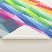 Modernes geometrisches Regenbogenmuster Sherpadecke (3/4)