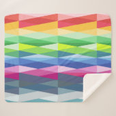 Modernes geometrisches Regenbogenmuster Sherpadecke (Vorderseite (Horizontal))