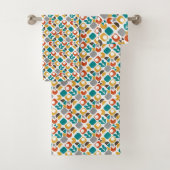 Modernes geometrisches Retro des Mittelzentrums Badhandtuch Set (Insitu)