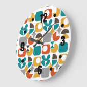 Modernes geometrisches Retro des Mittelzentrums Große Wanduhr (Winkel)