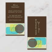 Modernes geometrisches Retro-Design Visitenkarte (Vorne/Hinten)