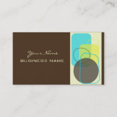 Modernes geometrisches Retro-Design Visitenkarte (Rückseite)
