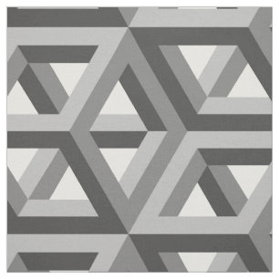 Modernes geometrisches Retro-Hexagons-Muster #2 Stoff