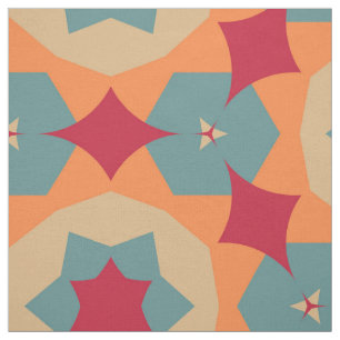 Modernes geometrisches Retro-Muster #4 Stoff