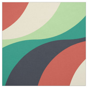 Modernes geometrisches Retro-Muster #4 Stoff