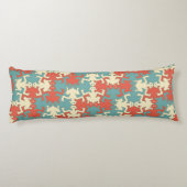 Modernes geometrisches Retro-Muster für starke Män Seitenschläferkissen (Rückseite)