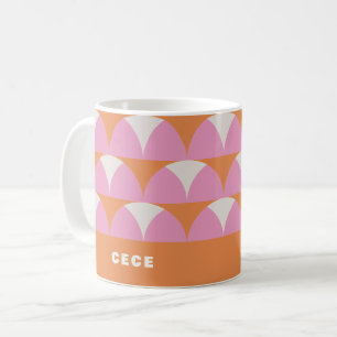 Modernes geometrisches Retro-personalisiert Kaffeetasse