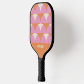 Modernes geometrisches Retro-personalisiert Pickleball Schläger (Links)